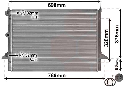 VAN WEZEL 18002396 Radiator motorkjøling