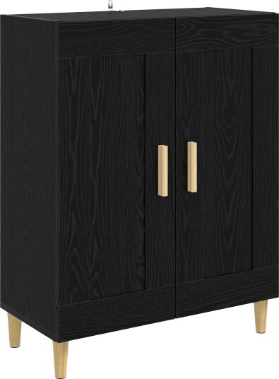 vidaXL Serviesskap Svart eik 69,5 x 34 x 90 cm Konstruert tre