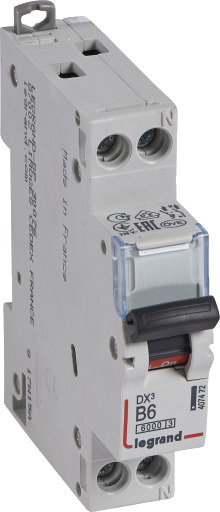 Legrand DX³ MCB automatsikring B6 1P+N 2M 10/10kA