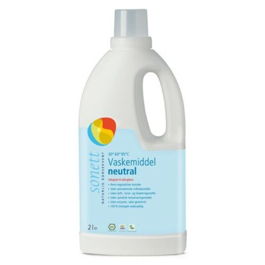 Sonett flytende vaskemiddel nøytral 2 liter Sonett flytende vaskemiddel nøytral 2 liter