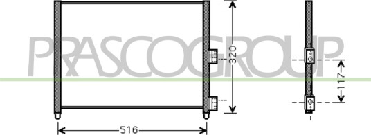 PRASCO FT340C003 Kondensator, klimaanlegg