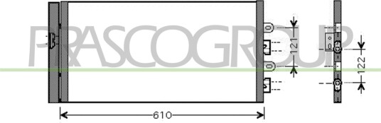 Kondensator klimaanlegg PRASCO FT340C002