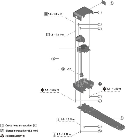 Shimano Steps nedre deksel type B til BM-EN400 Shimano Steps nedre deksel type B til BM-EN400