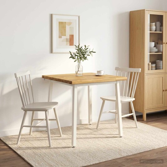 vidaXL 70 x 70 x 75 cm Solid akasietre Hvit Torget