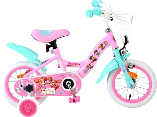 Volare Paw Patrol 12" Barnesykkel med Avtakbare Støttehjul Rosa