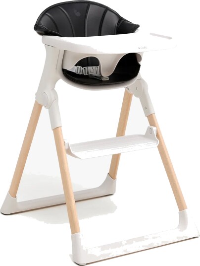 Beemoo CARE Harmony Matstol Inkl. Stolpute, White/Wood/Black Beemoo CARE Harmony Matstol Inkl. Stolpute, White/Wood/Black