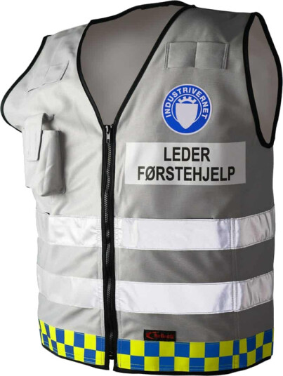 Jo Safety Refleksvest For Industrivernet Leder Førstehjelp L