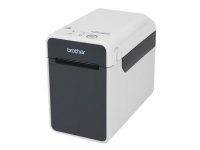 Brother TD-2130N  Etikettskriver  direktetermisk  Rull (6,3 cm)  300 dpi  inntil 152.4 mm/sek  USB 2.0 LAN seriell USB-vert  kutter