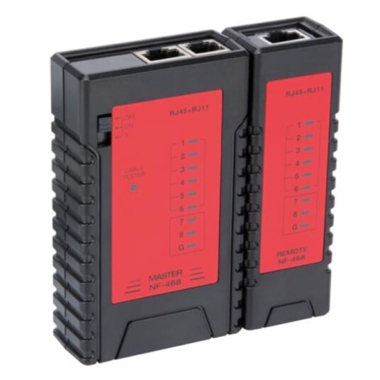 Velleman Nettverkskabeltester for RJ45  og RJ11 kabler