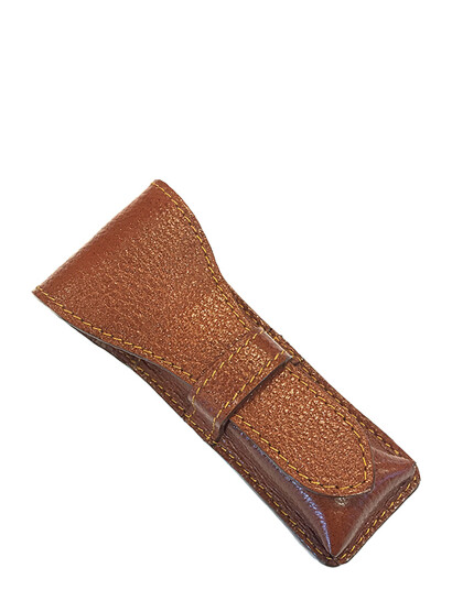 Parker Leather Pouch Brown For Safety Razors - Brown - ONE SIZE