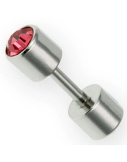 Two Pink Stones   Fake Piercing