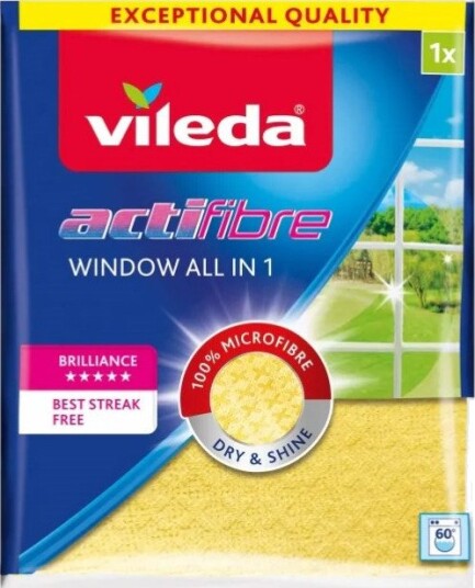 Vileda Actifibre Mikrofiberklut - Gul - 1 stk. Vileda Actifibre Mikrofiberklut - Gul - 1 stk.