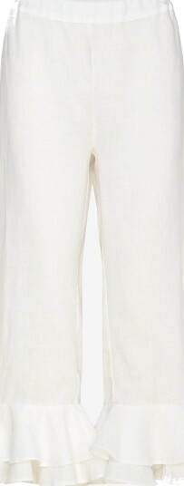 Sleeper Cha Cha Linen Lounge Pants With Headscarf In White   WHITE   S