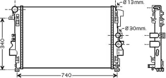 DIEDERICHS DCM2413 Radiator motorkjøling