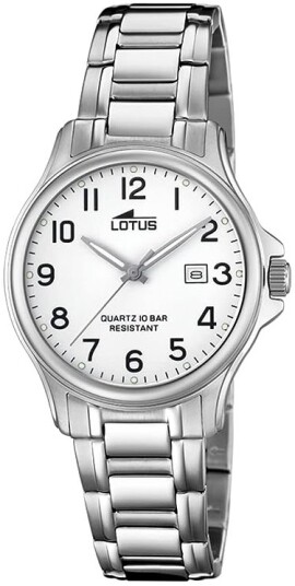 Lotus Dameklokke 18655/1 Classic Hvit/Stål Ø32.5 mm