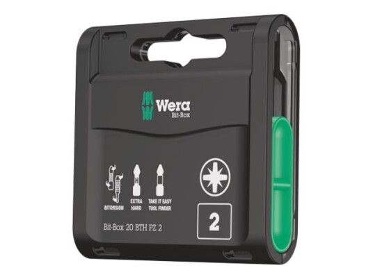 Wera Bit-Box 20 Bth Pz - Spiss For Skrutrekker - 20 Deler - Pozidriv - Pz2 - Heksagonal - Lengde: 25 Mm Wera Bit-Box 20 Bth Pz - Spiss For Skrutrekker - 20 Deler - Pozidriv - Pz2 - Heksagonal - Lengde: 25 Mm