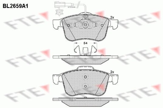 Bremseklosser FTE 9010898 Bremseklosser FTE 9010898