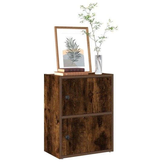 Bokhylle røkt eik 40x24x52 cm konstruert tre
