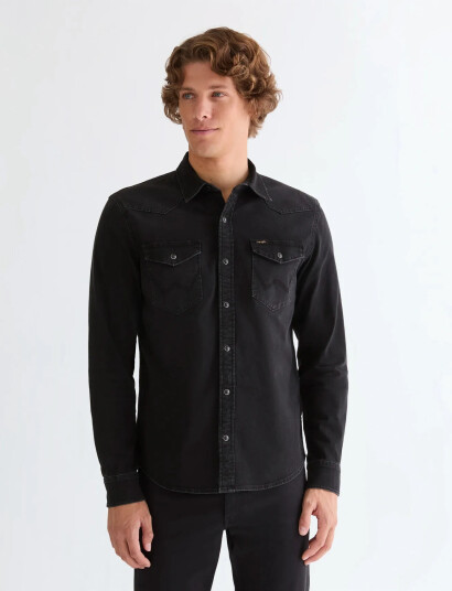 Wrangler Western Shirt Black XXL x 00 Wrangler Western Shirt Black XXL x 00