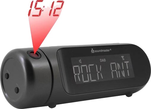 Soundmaster DAB+/FM Klokkeradio med Projeksjon Svart Soundmaster DAB+/FM Klokkeradio med Projeksjon Svart