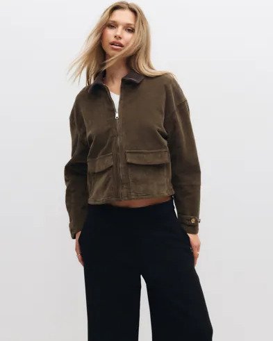 Only Brun Onlglobal L/S Cord Jacket Cc Pnt