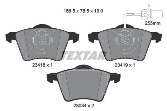 Bremseklosser TEXTAR 2341801 Bremseklosser TEXTAR 2341801