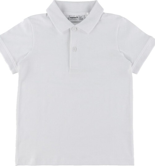 Name It Polo - NkmValukas - Bright White - Name It - 7-8 år (122-128) - Polo - Hvit