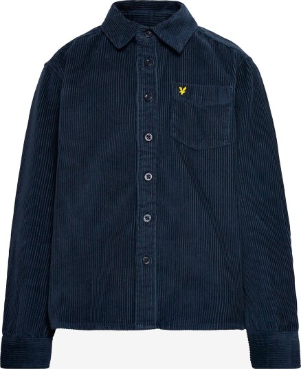 Lyle & Scott Cord Long Sleeve Shirt   DARK NAVY   110 116