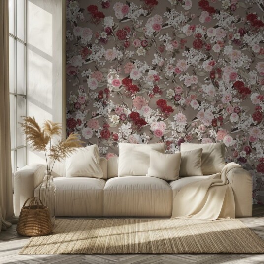 Tapet – Vintage blomstermønster