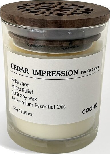 I'M OK Soy Wax Aroma Candle Cedar Impression 150 g I'M OK Soy Wax Aroma Candle Cedar Impression 150 g
