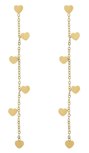 Timi Of Sweden Solana Heart Chain Stud Earrings Stainless Steel