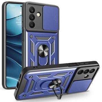 Samsung Galaxy A26 Hybrid deksel med Roterende Ring med Kameraskjold   Blå
