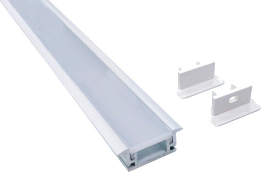 Namron Aluminiumsprofil innfelt matt hvit 2m 2811 - 3220211 Namron Aluminiumsprofil innfelt matt hvit 2m 2811 - 3220211