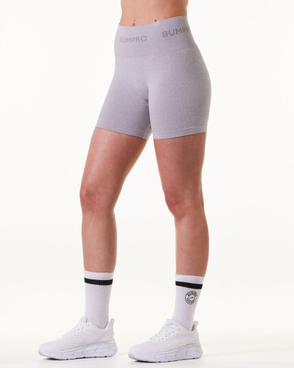 Bumpro Beam Logo Shorts 5" Light Grey Marl - L