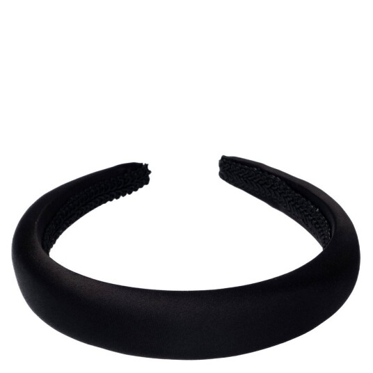 DARK Satin Hair Band Broad Black