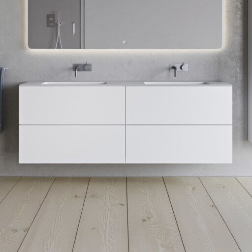 Copenhagen Bath SQ2 Servantskap 160 160x45x60 cm med servant Hvit Matt