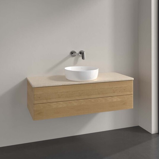 Villeroy & Boch Antao Servantskap med 2 skuffer 120x50x36 cm m/lys Eik/Crème