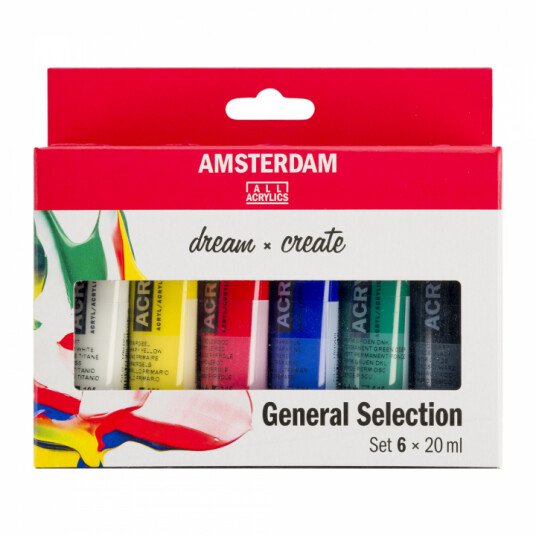 Amsterdam Akrylfarge General Selection Set 6 x 20 ml