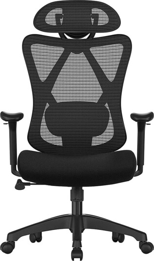 Ergonomisk Kontorstol med Hjul Justerbar Støtte og Vippefunksjon Svart Ergonomisk Kontorstol med Hjul Justerbar Støtte og Vippefunksjon Svart