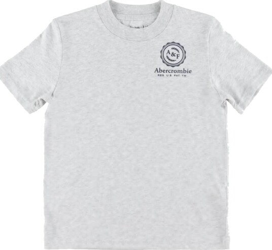Abercrombie & Fitch T skjorte Light Grey Heather Abercrombie & Fitch 9 10 år 134 140 T skjorte Grå