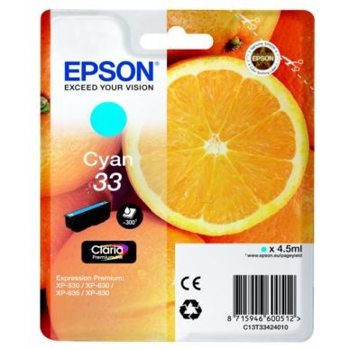 Epson Epson 33 Blekkpatron cyan T3342