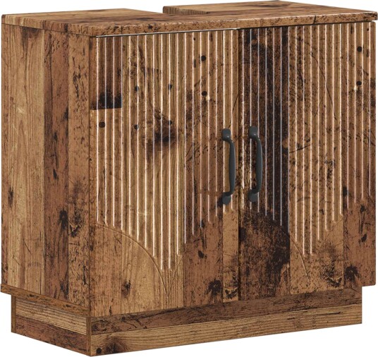 vidaXL Baderomsvaskeskap HOORN Gammelt tre 59,5 x 31,5 x 56 cm