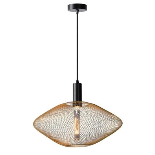 Lucide Mesh Taklampe Ø45 Matt Gull/ Messing