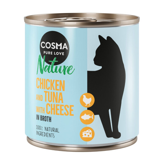 Cosma Nature 6 X 280 G Kylling Og Tunfisk Med Ost