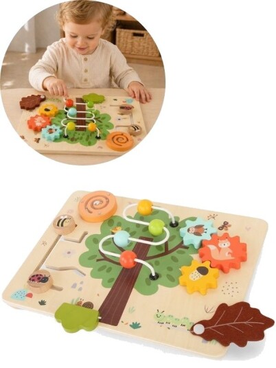 Edufun Aktivitetsbrett I Tre Med Labyrint