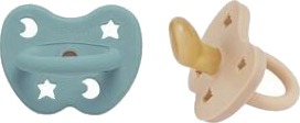 Hevea Smokk, 3- 36 mdr, Ortodontisk, Sand & Ocean Blue - 2 stk. Hevea Smokk, 3- 36 mdr, Ortodontisk, Sand & Ocean Blue - 2 stk.