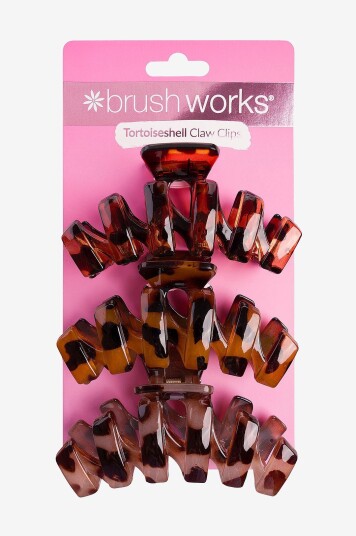 Brushworks Tortoiseshell Claw Clips 3 Pack Brushworks Tortoiseshell Claw Clips 3 Pack