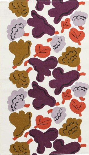 Kukasta Kukkaan Kjøkkenhåndkle 43x70 cm Plum / Bronsefarget / Terracotta
