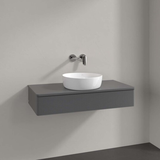 Villeroy & Boch  Antao Servantskap med 1 skuff 100x50x19 cm u/lys Antrasitt Matt