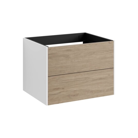 Vikingbad Fay Slett Servantskap Hvit Matt/eik / 80cm Vikingbad Fay Slett Servantskap Hvit Matt/eik / 80cm